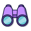 Purple binoculars